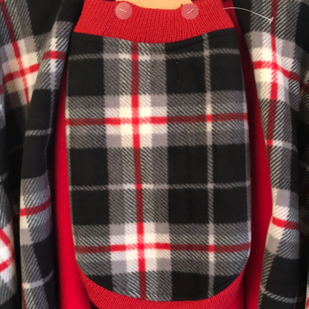 White Pine reversible Ruana & Dog sweater set